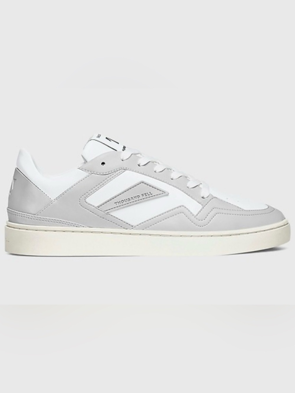 NWOB: Thousand Fell White Court Sneaker in Retro Stone, sz 11M